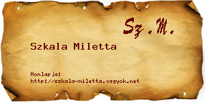 Szkala Miletta névjegykártya